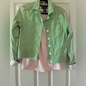 So mint green jacket